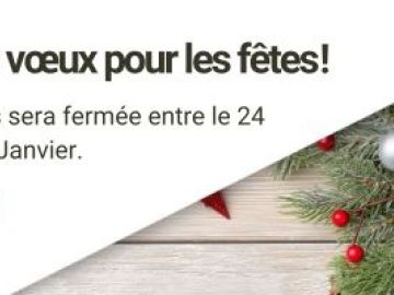 🎄✨ Fermeture pour les fêtes de fin d'année ✨🎄

Nous vous informons que nos bureaux seront fermés du 24 décembre 2024 au 1 janvier 2025 inclus pour les fêtes...